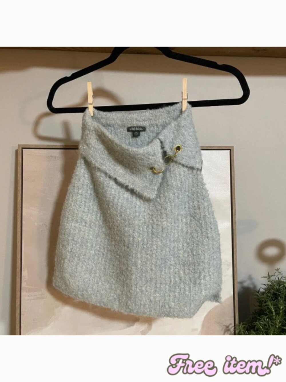 Wild Fable XXS Light Blue Skirt with gold chain detail